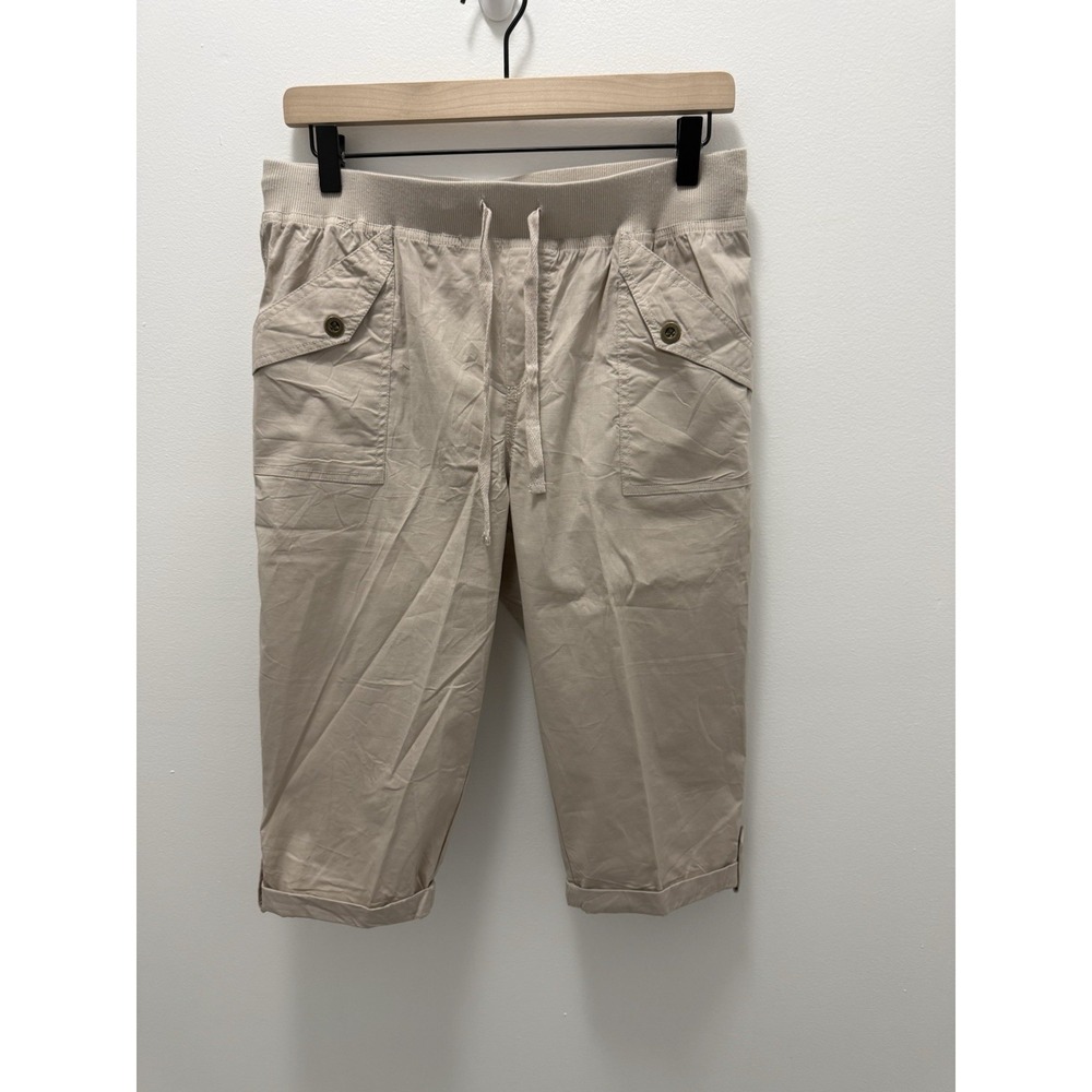 Palm Rio‎ Beige Utility Capri Pants – Size Small